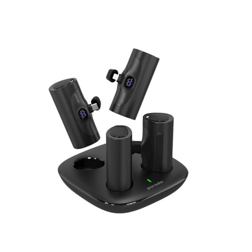 فروشگاه آنلاین نخلینو   - پاوربانک پورودو ۵۰۰۰ میلی‌آمپر ۴ عدد با 2 عدد پورت لایتنینگ 2 عدد Type-C